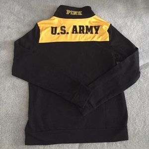 PINK Victoria's Secret Sweaters - Pink US Army quarter zip PINK Victoria's Secret Sweaters - Pink US Army quarter zip